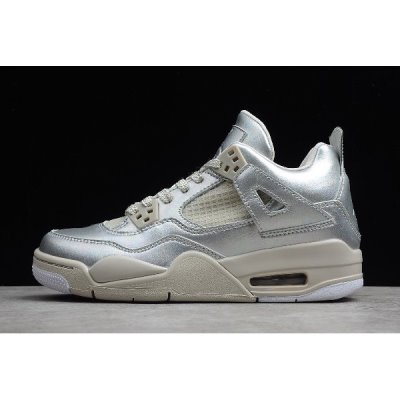 Nike Bayan Air Jordan 4 Retro Gs 30th Anniversary Gümüş Basketbol Ayakkabısı Türkiye - 4CHCORR4